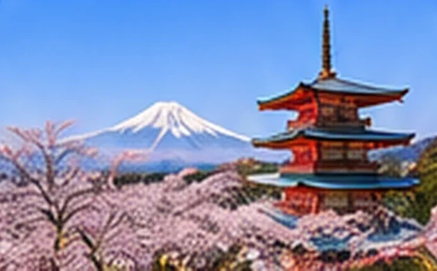 Mount Fuji, a Japanese pagoda and cherry blossoms — cheap flights to Japan guide