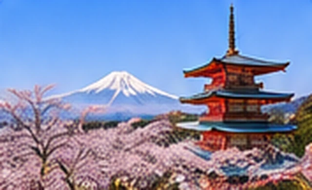 Mount Fuji, a Japanese pagoda and cherry blossoms — cheap flights to Japan guide